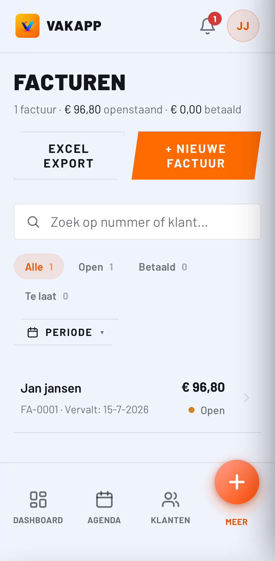 Factuur en betaalstatus