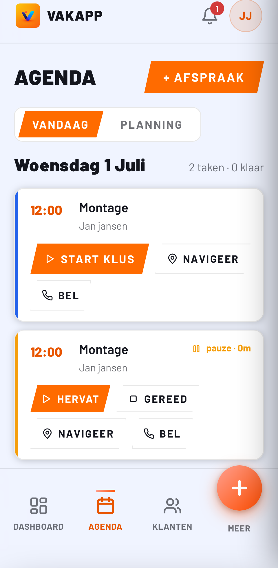 Agenda en planning