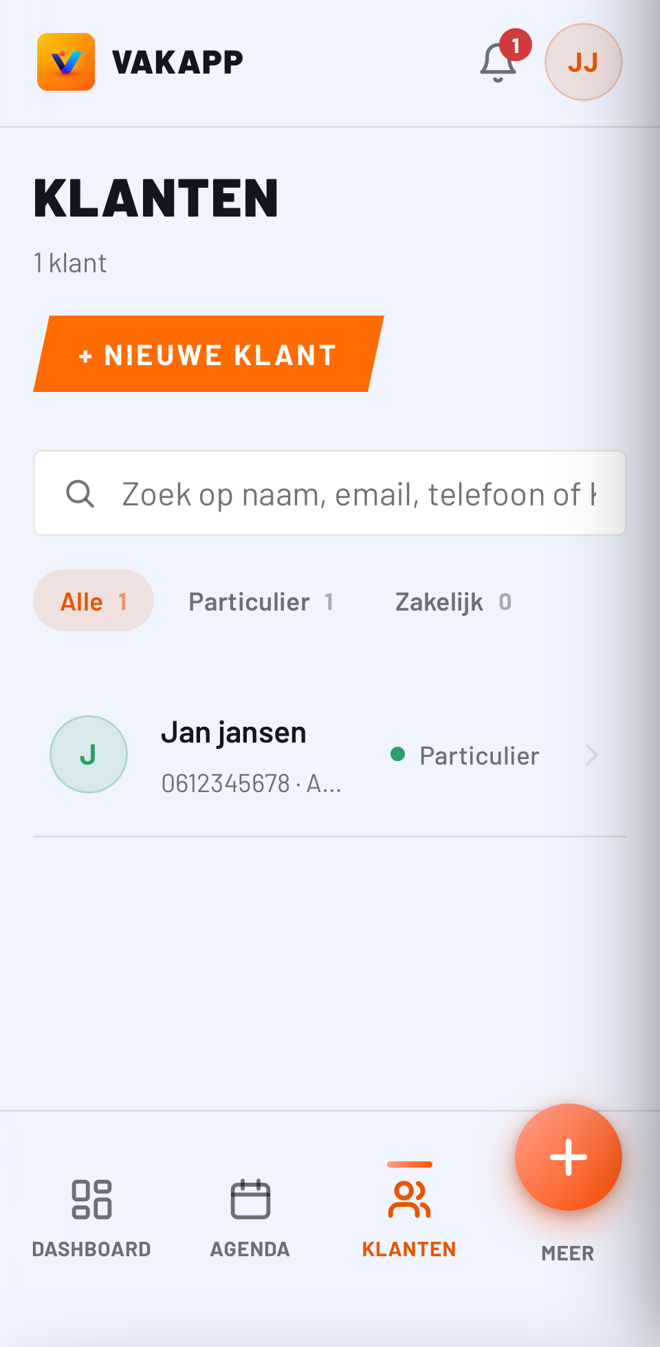 Klantoverzicht